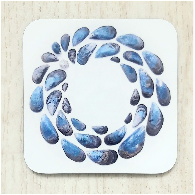 Mussel Shell Design Coasters