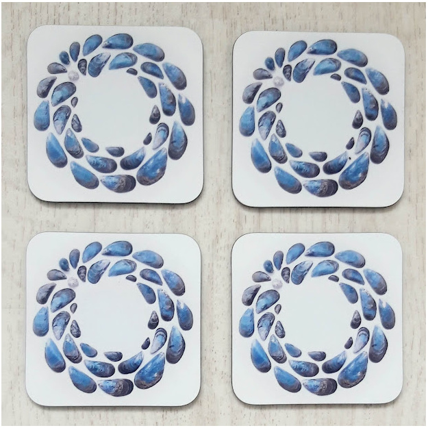 Mussel Shell Coaster Set