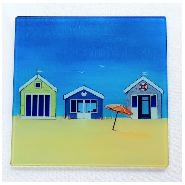 Beach Hut Design Chopping Board
