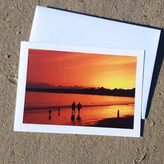 Sunset at Avon Beach by Loz Walters